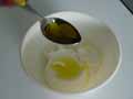 Adding olive oil to riccotta Adding olive oil to riccotta