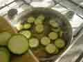 Adding the zucchini