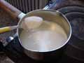 Add sugar to milk
