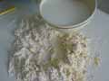 Add water to flour mixture Add water to flour mixture