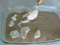 Adding riccotta mixture Adding riccotta mixture