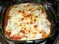 Baked aubergines with tomato and cheese