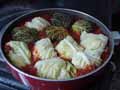 Stuffed cabbage leaves in sauce Stuffed cabbage leaves in sauce