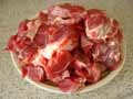 Cut meat for stew