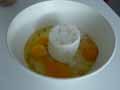 Add eggs to ricotta, breadcrumb and cheese mixture Add eggs to ricotta, breadcrumb and cheese mixture