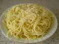 Finished pasta in bianco Finished pasta in bianco