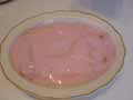 Finished second strawberry blancmange layer