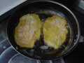 Frying escalopes