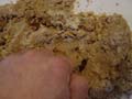 Knead mixture by hand