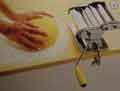 Kneading pasta dough