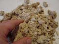 Mix ingredients by hand