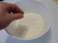 Salt pinch to flour Salt pinch to flour