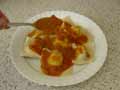 Sauce on tortelli