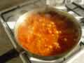 Simmering spaghetti sauce