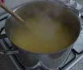Stirring polenta.continuously Stirring polenta.continuously