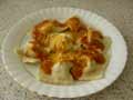 Finished tortelli on plate