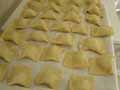 Tortelli on tray to dry out