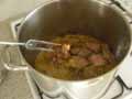 Turning meat