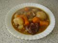Valtarese stufato on a plate
