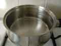 Water in saucepan