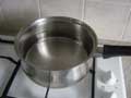 Water in pan